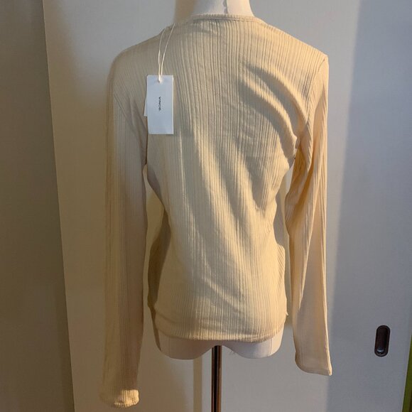 Vince Cream V-Neck Long Sleeve Top w/ Tags - Picture 3 of 6
